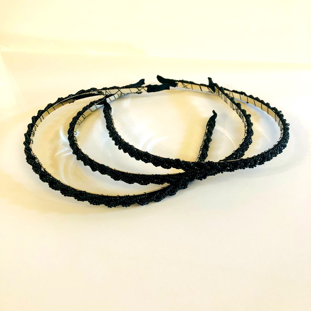 🎁Black Beaded Headbands